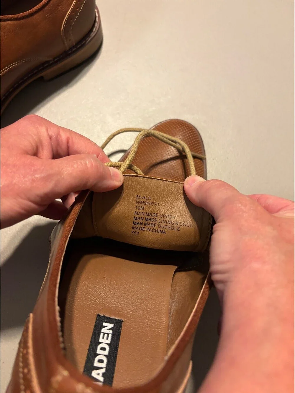 Madden Brown Leather Oxford Dress Shoes Size 10M
